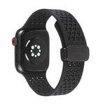 Silicone Folding Magnetic Buckle Watch Band For Apple Watch(复制)