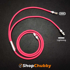「チャビー」2 in 1 急速充電ケーブル（C+Lightning）