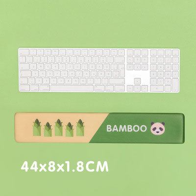 「Chubby Comfort」シリコン製キーボードリストレスト＆マウスパッドセット - パンダテーマ