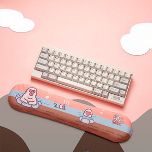 「チャビーコンフォート」シリコンキーボードリストレスト＆マウスパッドセット - モンキーテーマ