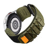 20/22mm アウトドア登山用ナイロンキャンバスループ Samsung/Garmin/Fossil/その他対応 - 緑