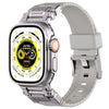 Apple Watch用Armor Sportシリコンバンド - グレーホワイト