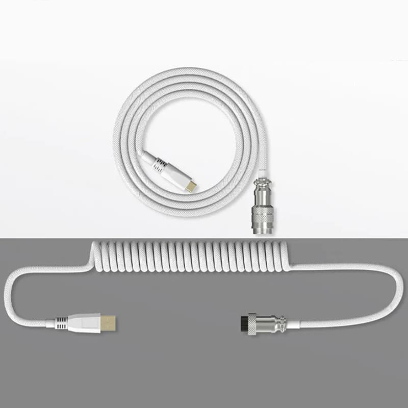 "Chubby" USB To Type C Spring Keyboard Cable