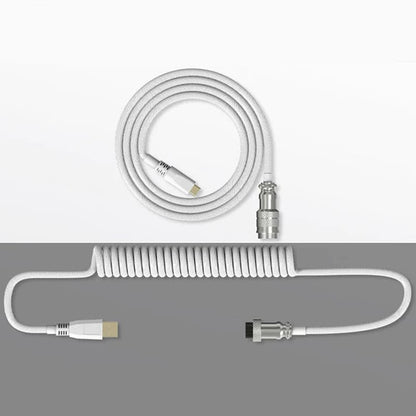 "Chubby" USB To Type C Spring Keyboard Cable