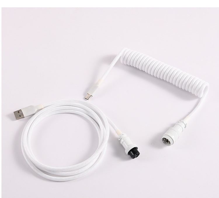 "Chubby" USB To Type C Spring Keyboard Cable