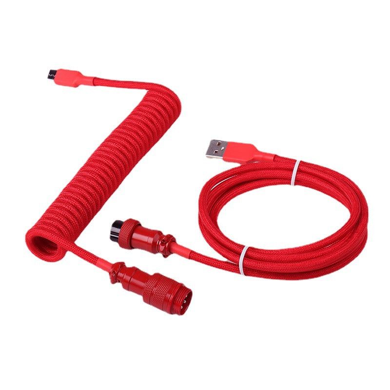 "Chubby" USB To Type C Spring Keyboard Cable