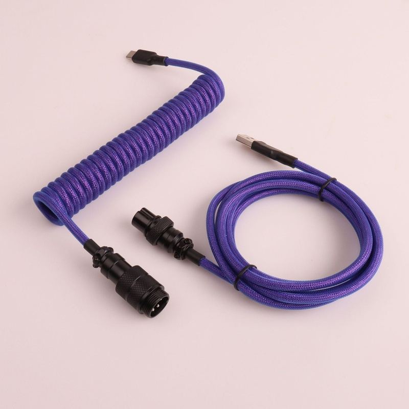 "Chubby" USB To Type C Spring Keyboard Cable