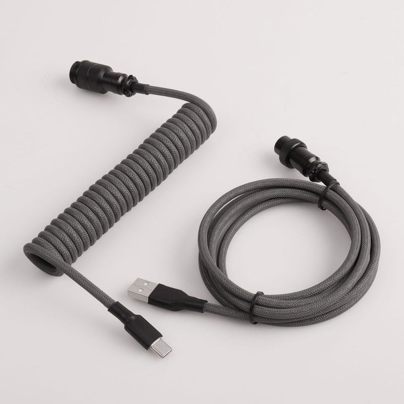 "Chubby" USB To Type C Spring Keyboard Cable