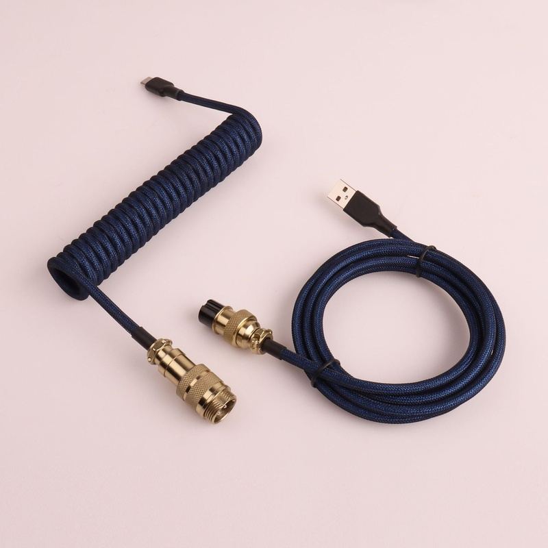 "Chubby" USB To Type C Spring Keyboard Cable