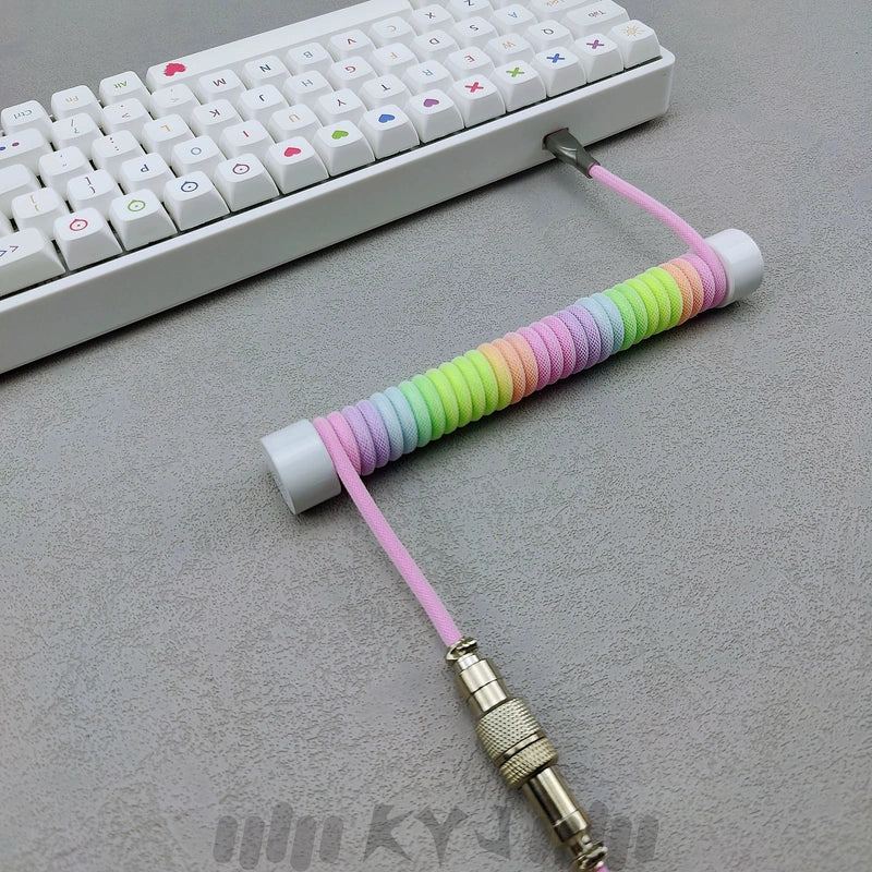 "Chubby" USB To Type C Spring Keyboard Cable