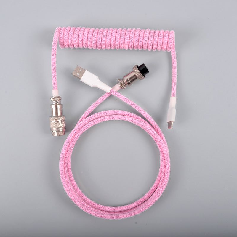 "Chubby" USB To Type C Spring Keyboard Cable