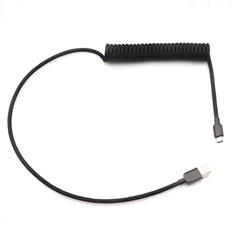 "Chubby" USB To Type C Spring Keyboard Cable