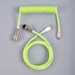 "Chubby" USB To Type C Spring Keyboard Cable