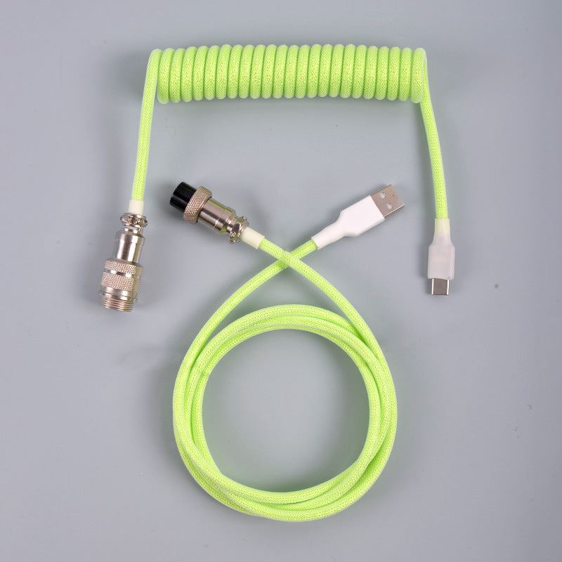 "Chubby" USB To Type C Spring Keyboard Cable
