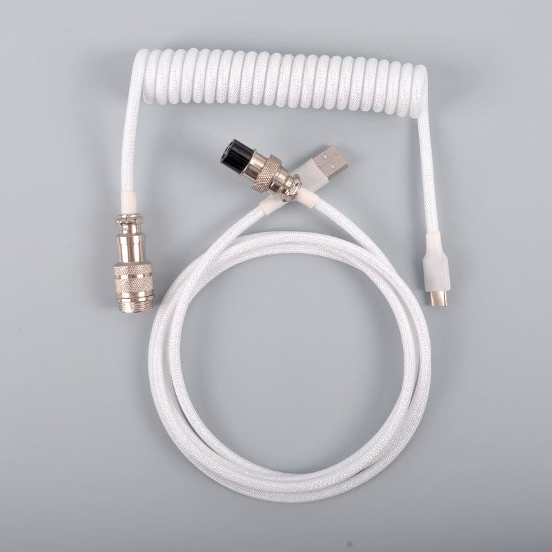 "Chubby" USB To Type C Spring Keyboard Cable