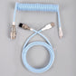 "Chubby" USB To Type C Spring Keyboard Cable