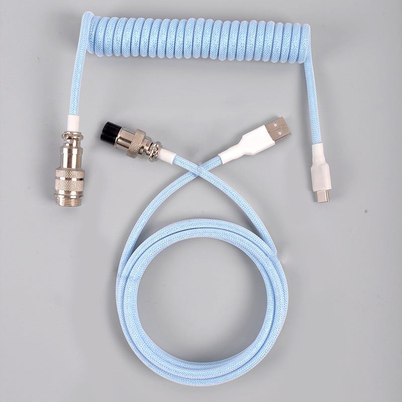 "Chubby" USB To Type C Spring Keyboard Cable