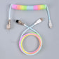 "Chubby" USB To Type C Spring Keyboard Cable