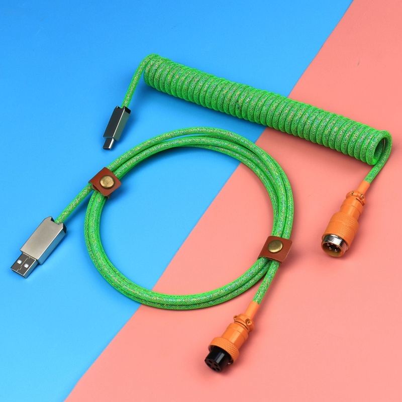 "Chubby" USB To Type C Spring Keyboard Cable