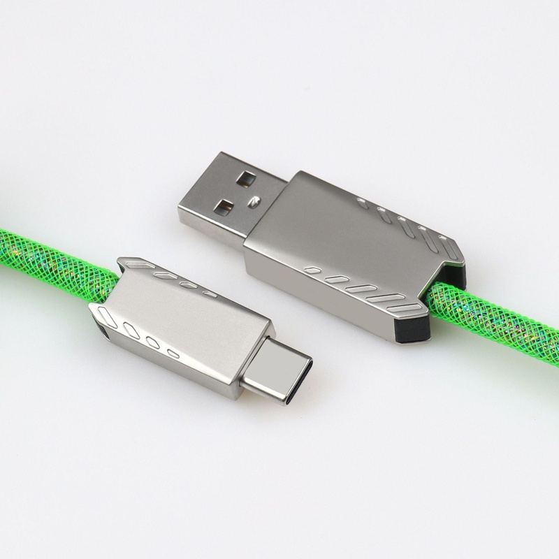 "Chubby" USB To Type C Spring Keyboard Cable