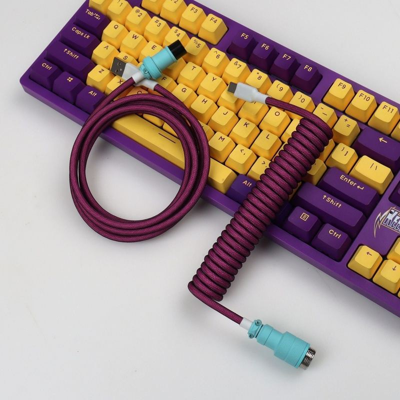 "Chubby" USB To Type C Spring Keyboard Cable
