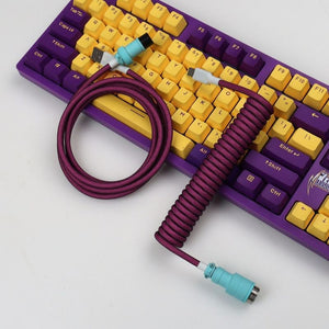 "Chubby" USB To Type C Spring Keyboard Cable