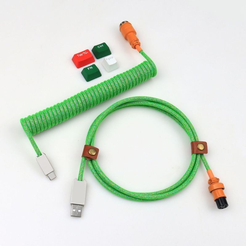 "Chubby" USB To Type C Spring Keyboard Cable