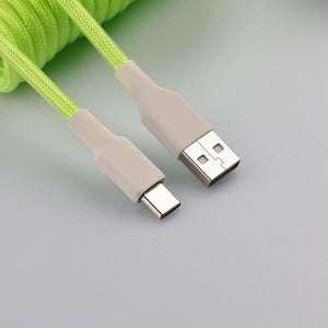 "Chubby" USB To Type C Spring Keyboard Cable