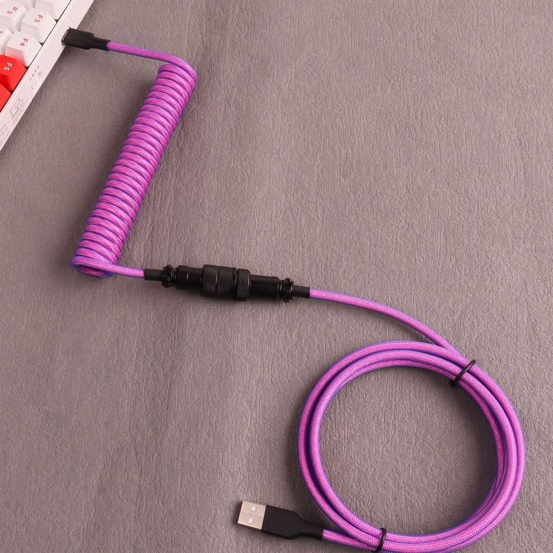 "Chubby" USB To Type C Spring Keyboard Cable