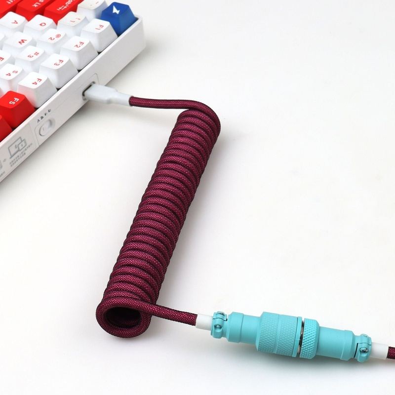 "Chubby" USB To Type C Spring Keyboard Cable