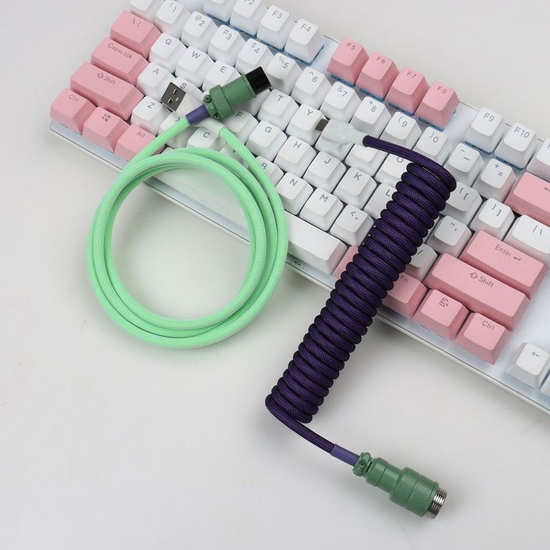 "Chubby" USB To Type C Spring Keyboard Cable