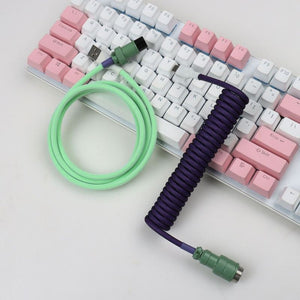 "Chubby" USB To Type C Spring Keyboard Cable