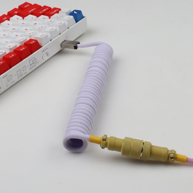 "Chubby" USB To Type C Spring Keyboard Cable