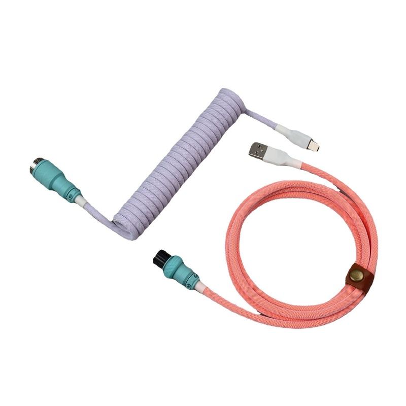 "Chubby" USB To Type C Spring Keyboard Cable