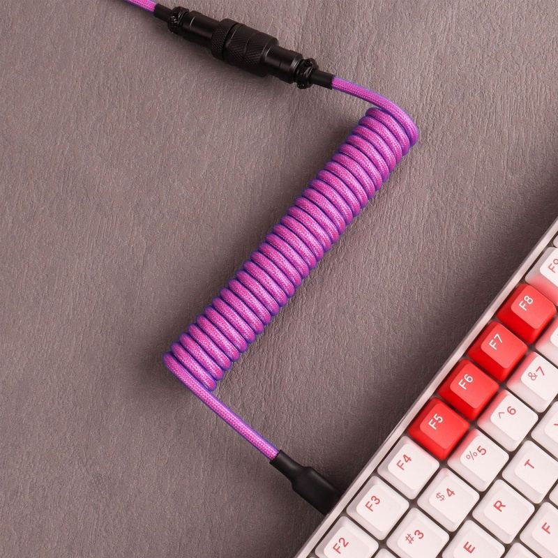 "Chubby" USB To Type C Spring Keyboard Cable