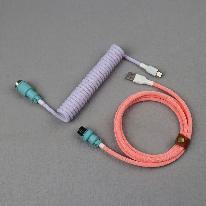 "Chubby" USB To Type C Spring Keyboard Cable