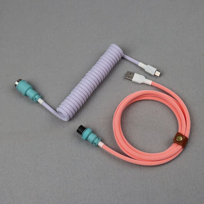 "Chubby" USB To Type C Spring Keyboard Cable