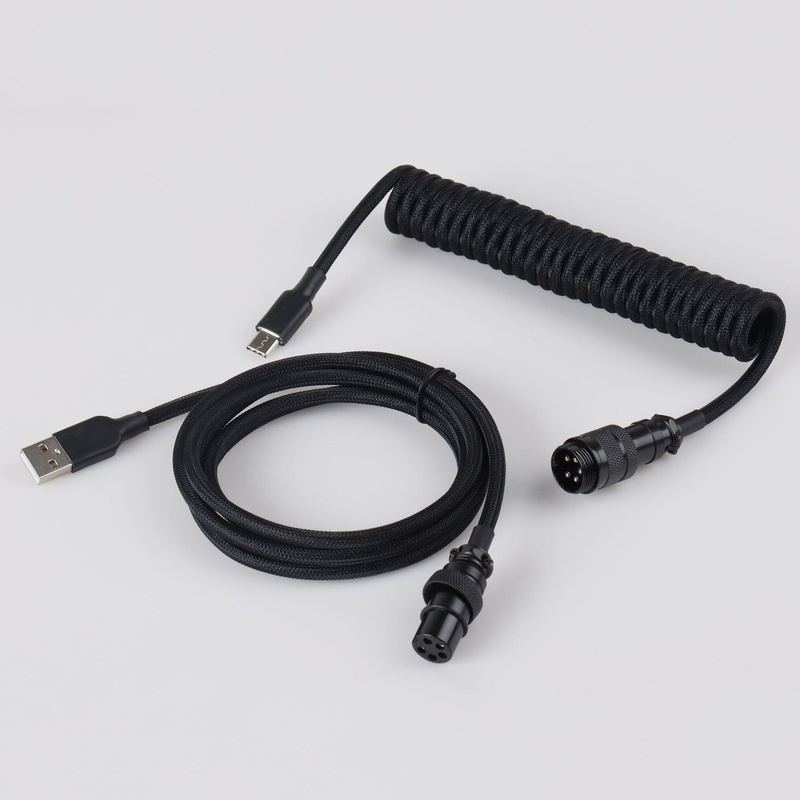 "Chubby" USB To Type C Spring Keyboard Cable