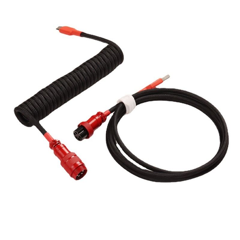 "Chubby" USB To Type C Spring Keyboard Cable