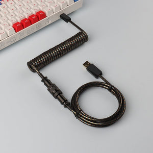 "Chubby" USB To Type C Spring Keyboard Cable