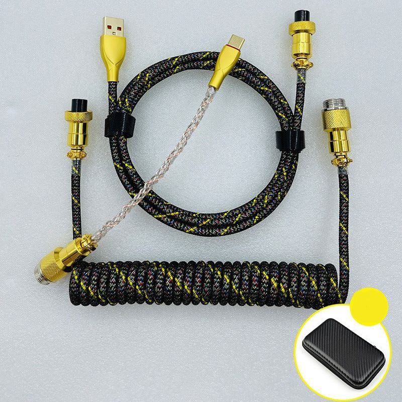 "Chubby" USB To Type C Spring Keyboard Cable