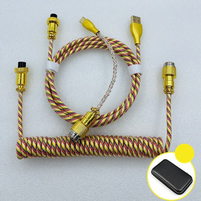 "Chubby" USB To Type C Spring Keyboard Cable