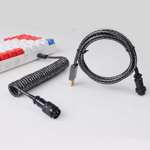 "Chubby" USB To Type C Spring Keyboard Cable