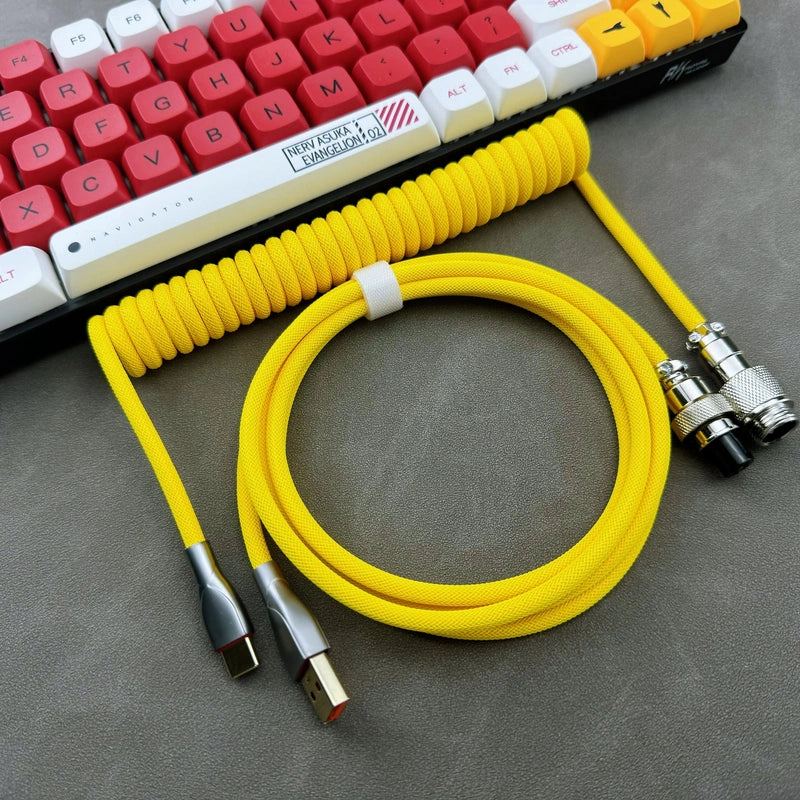 "Chubby" USB To Type C Spring Keyboard Cable