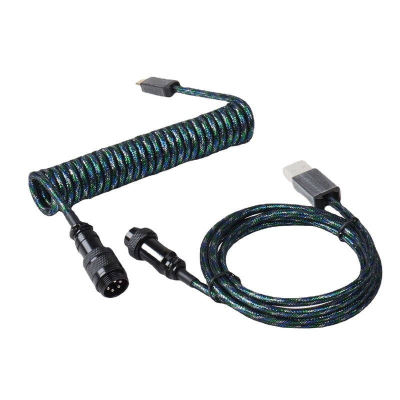 "Chubby" USB To Type C Spring Keyboard Cable