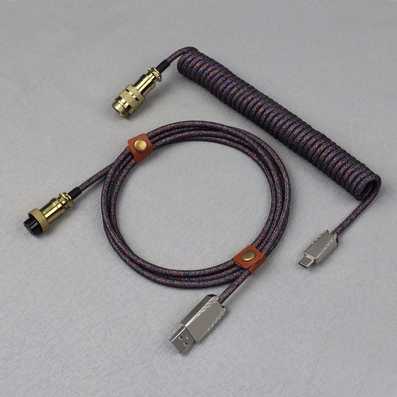 "Chubby" USB To Type C Spring Keyboard Cable