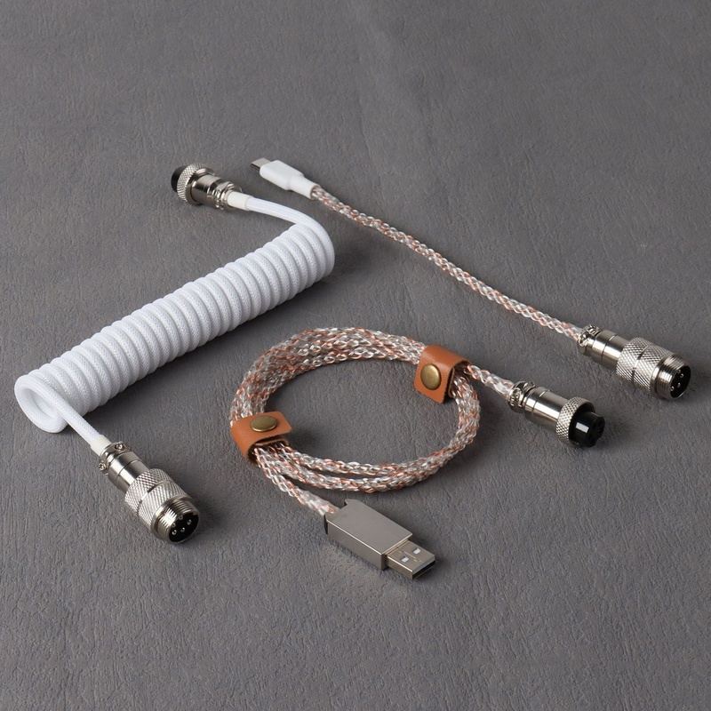 "Chubby" USB To Type C Spring Keyboard Cable