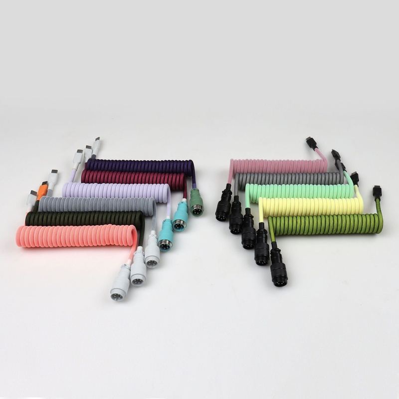 "Chubby" USB To Type C Spring Keyboard Cable
