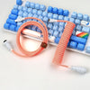 「チャビー」USB-Type Cスプリングキーボードケーブル - ライトオレンジ