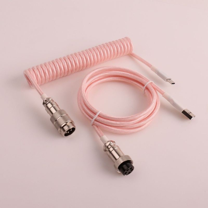 "Chubby" USB To Type C Spring Keyboard Cable